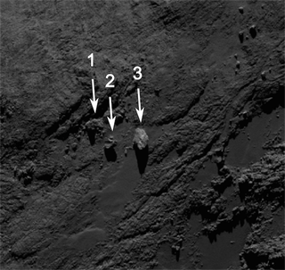 Illustration for article titled The Mysterious Balancing Boulders Of Rosetta's CometÂ